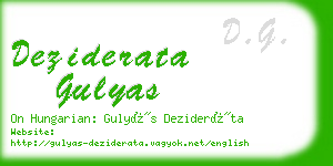 deziderata gulyas business card